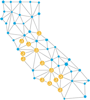 California H2 stations grid